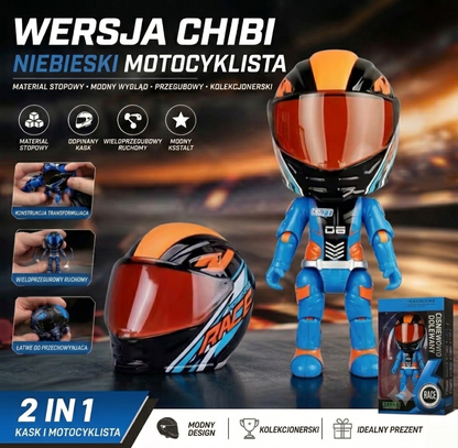Figurka CHIBI Niebieski Motocyklista