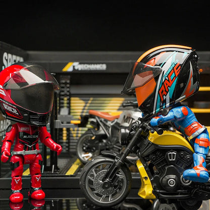 Figurka CHIBI Niebieski Motocyklista